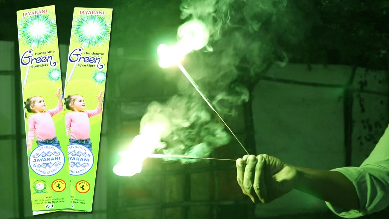 30 CM Green Sparklers - Sri Visakan Crackers